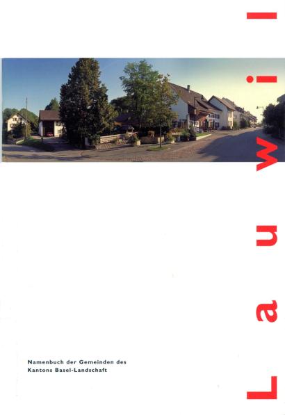 Flurnamenbuch Titelseite