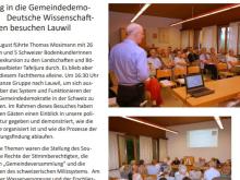 Bott Beitrag September 2019 - Das haben wir erlebt: Ausflug in die Gemeindedemokratie: Deutsche WissenschaftlerInnen besuchen Lauwil