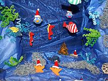 Auch Fische feiern Weihnachten - Adventsfenster im 2007